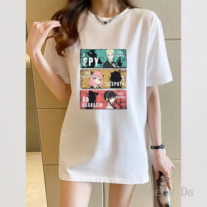 Spy X Family: T-shirt Novelty Trend Unisex  Anime Y2k T-shirts Woman Summer Women's Clothing Sales Graphic Clothes Tops Tees