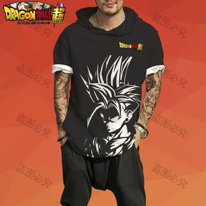 Dragon Ball Z: Short Sleeve Hoodie Vegeta Oversized Streetwear Essentials