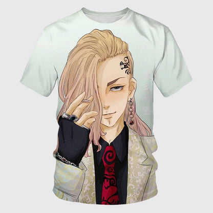 Tokyo Revengers: 3D Printed Unisex T-shirt Neutral Casual Street Style Short-sleeved Plus Size Top