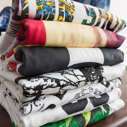 Cowboy Bebop: Vintage Washed T-Shirt Denim Harajuku Cotton Fashion Streetwear Neutral Top  Harajuku  Oversized T Shirt