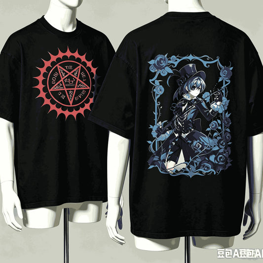 Black Butler:T-shirt Harajuku Cotton New Model High Street Retro Fashion Oversized Unisex hot product Classic tee
