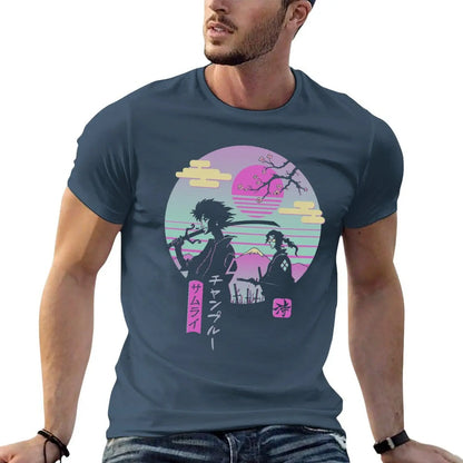 Samurai Champloo: T-shirt new edition summer top customs vintage mens t shirts casual stylish