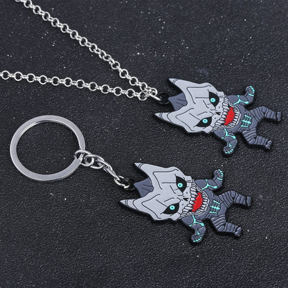 Kaiju No. 8:  Cute Little Monster Keychain Necklace Fashion  Metal Necklaces Choker For Women Men Jewelry Gift