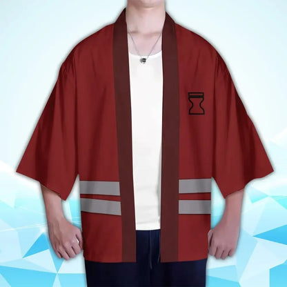 Naruto: Akatsuki Uzumaki Itachi Red Cloud Kimono Shirt Haori Yukata Printing Cosplay Robe Costume Christmas Festival Gifts