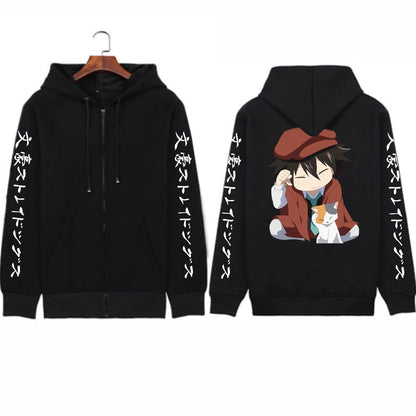 Bungo Stray Dogs: Kawaii Boy Edogawa Rampo Hoodies Harajuku Creative Cartoon Streetwear Long Sleeve Loose Sweatshirt