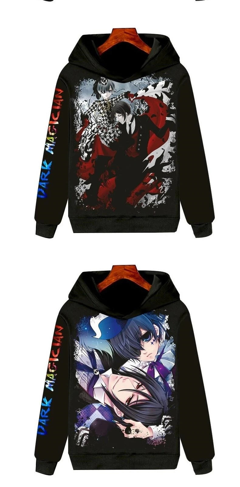 Black Butler: Long Sleeve Hoodie 3D Clothing Unisex Warmth Youth Fashion Sports Cartoon Anime Design Not Deformable
