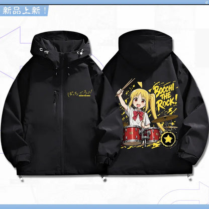 Bocchi The Rock: Yamada Ryo Cosplay Coat Tops Jacket Zipper Fan Figures Halloween Gift Gifts Xmas Role Play Anime