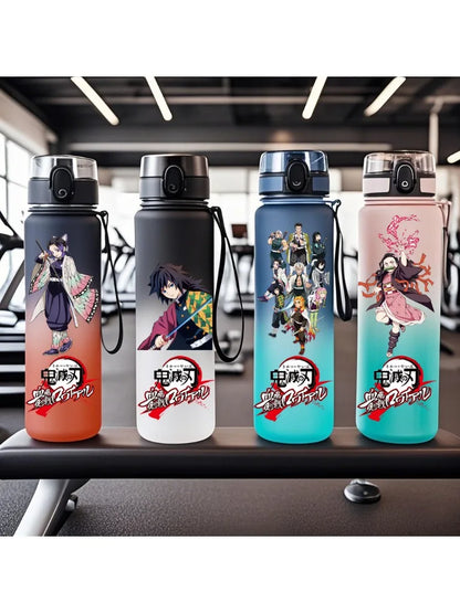 Demon Slayer: 650ML Kamado Tanjirou Water Bottle Kamado Nezuko Kochou Shinobu Fitness Drink Bottle Kettle Travel Office Jugs