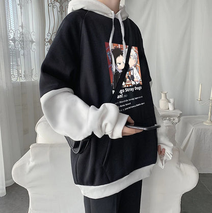 Bungo Stray Dogs:  Nakajima Atsushi  Hoodies Kawaii Appliques Patchwork Pullover