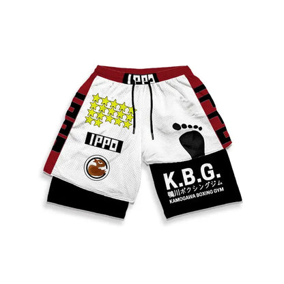 Hajime No Ippo: Custom Gym Compression Shorts Running Workout GYM Summer Shorts