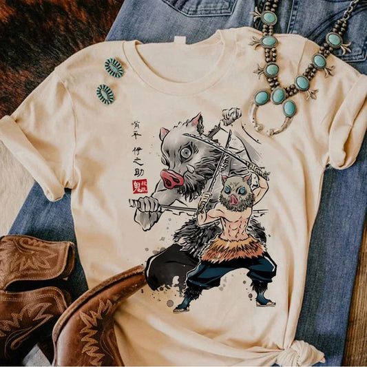 Demon Slayer: Muichiro Tokito t shirt manga summer anime tshirt girl comic anime clothing