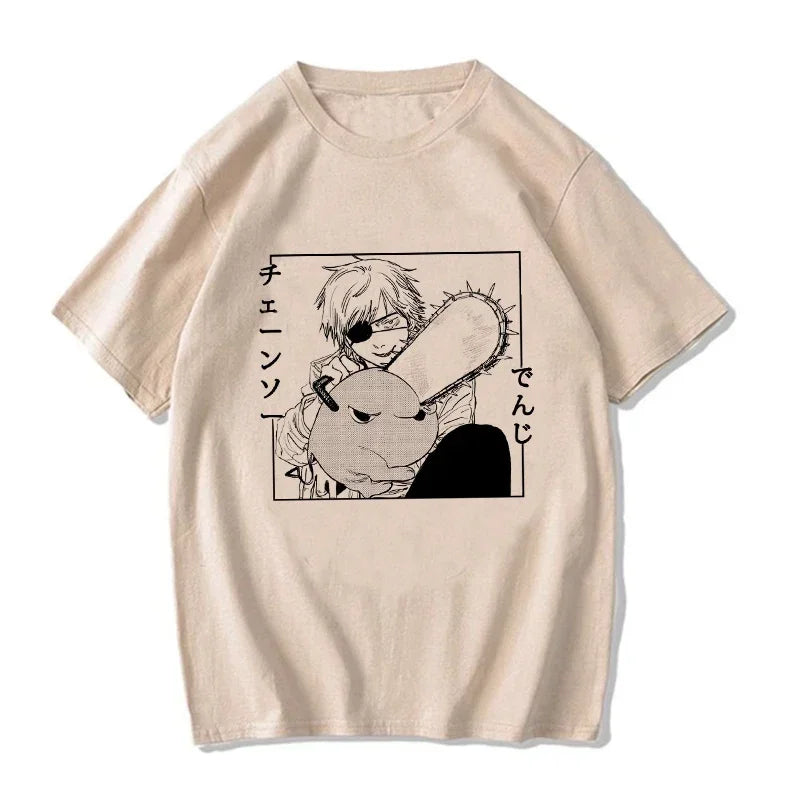Chainsaw Man:  T Shirt Cartoon Pochita T-shirt Makima Harajuku Graphic Tees Clothing Tops Tshirt Manga