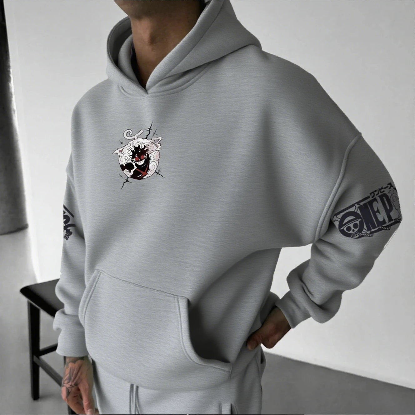 One Piece: Luffy Gear 5 Nika Streetwear Casual Pullover Sweatshirt Autumn Winter Cosplay Long Sleeve Tops