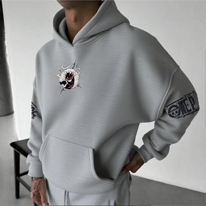 One Piece: Luffy Gear 5 Nika Streetwear Casual Pullover Sweatshirt Autumn Winter Cosplay Long Sleeve Tops