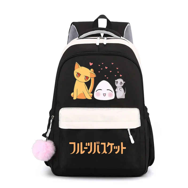 Fruits Basket: Backpacks Teenage School Bags Cute Cartoon Anime Backpacks Large Capacity Backpacks Manga Backpacks