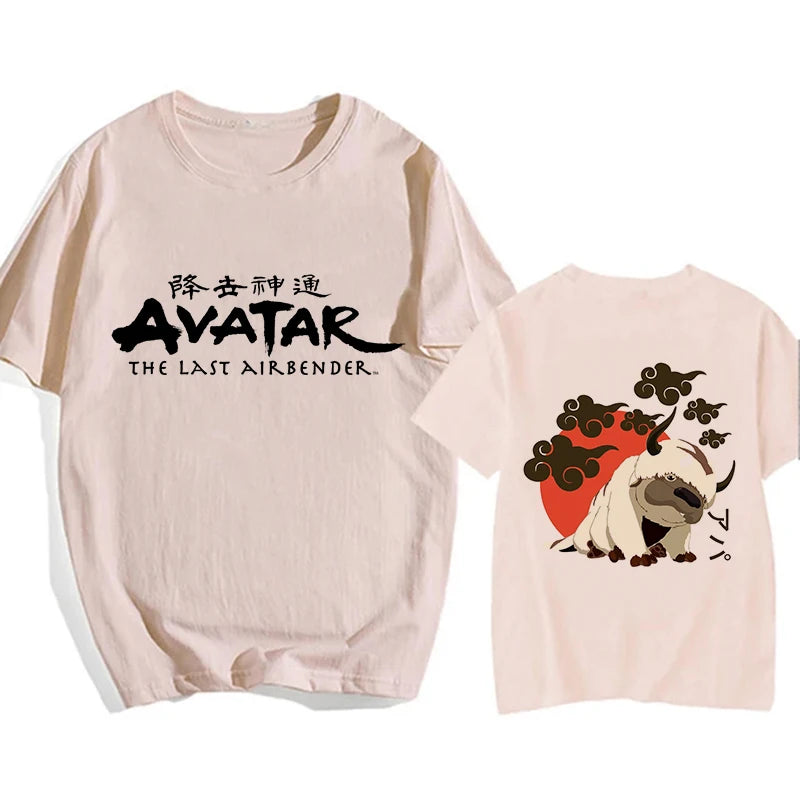 Avatar The Last Airbender: Y2k Shirt Streetwear Appa Yip Casual Tshirt Hip Hop Harajuku Tees Tops Fashion Mange T-shirt Clothes