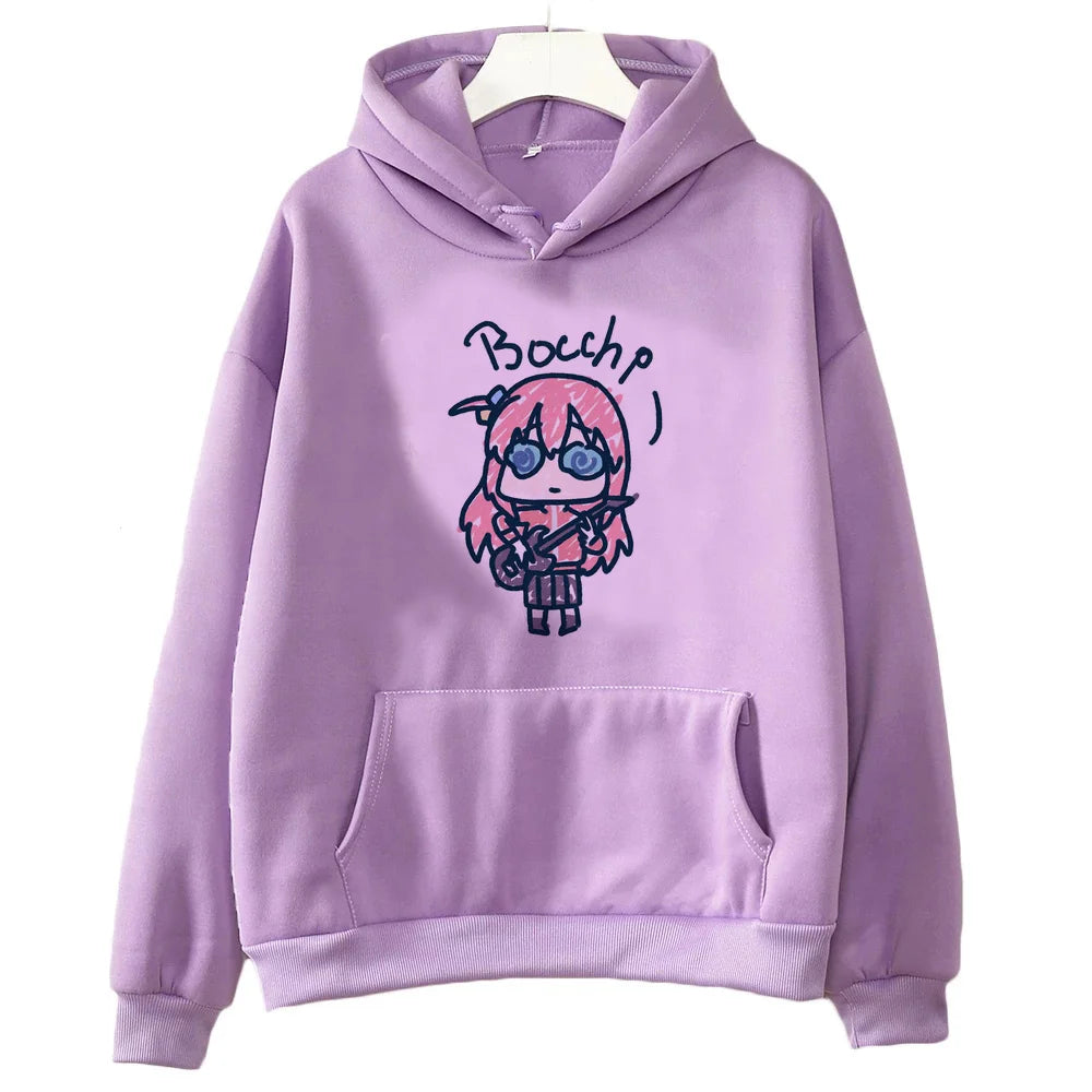 Bocchi the Rock:hoodies fashion tops cartoon 2026 cute harajuku Female Sport Coat
