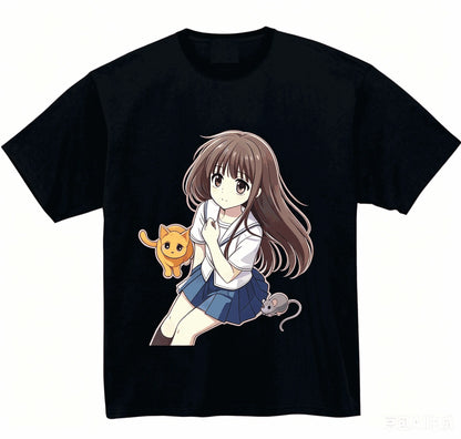 Fruits Basket:  Lover T-shirt Harajuku Cotton New Model High Street Retro Fashion Unisex Oversized high quality hot product