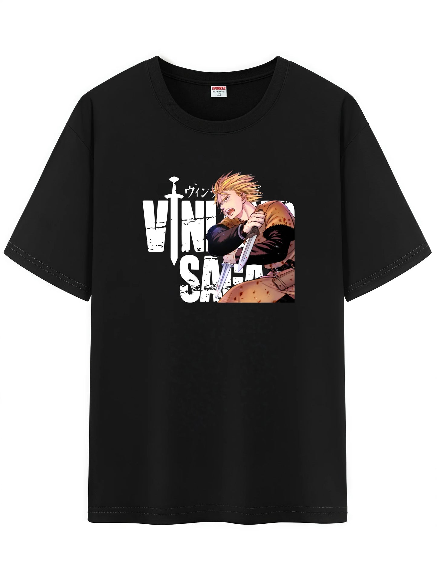 Vinland Saga: Unisex Japanese Pattern T-Shirt,  Character Graphic Short Sleeve Regular Fix Tee Shirt