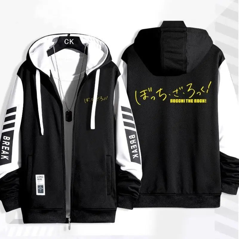 Bocchi The Rock: Series Print Hoodie Men Women Autumn Winter Clothing Zip Coat Casual Daily Wear Men's Hoodies