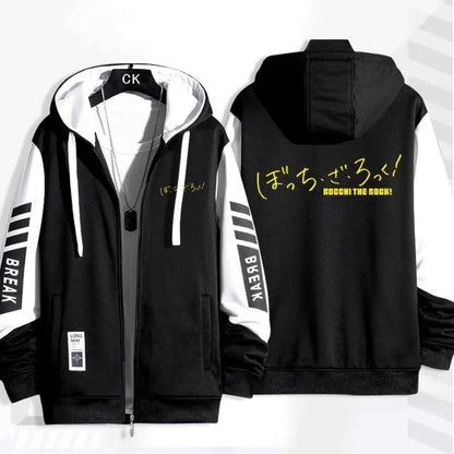 Bocchi The Rock: Series Print Hoodie Men Women Autumn Winter Clothing Zip Coat Casual Daily Wear Men's Hoodies