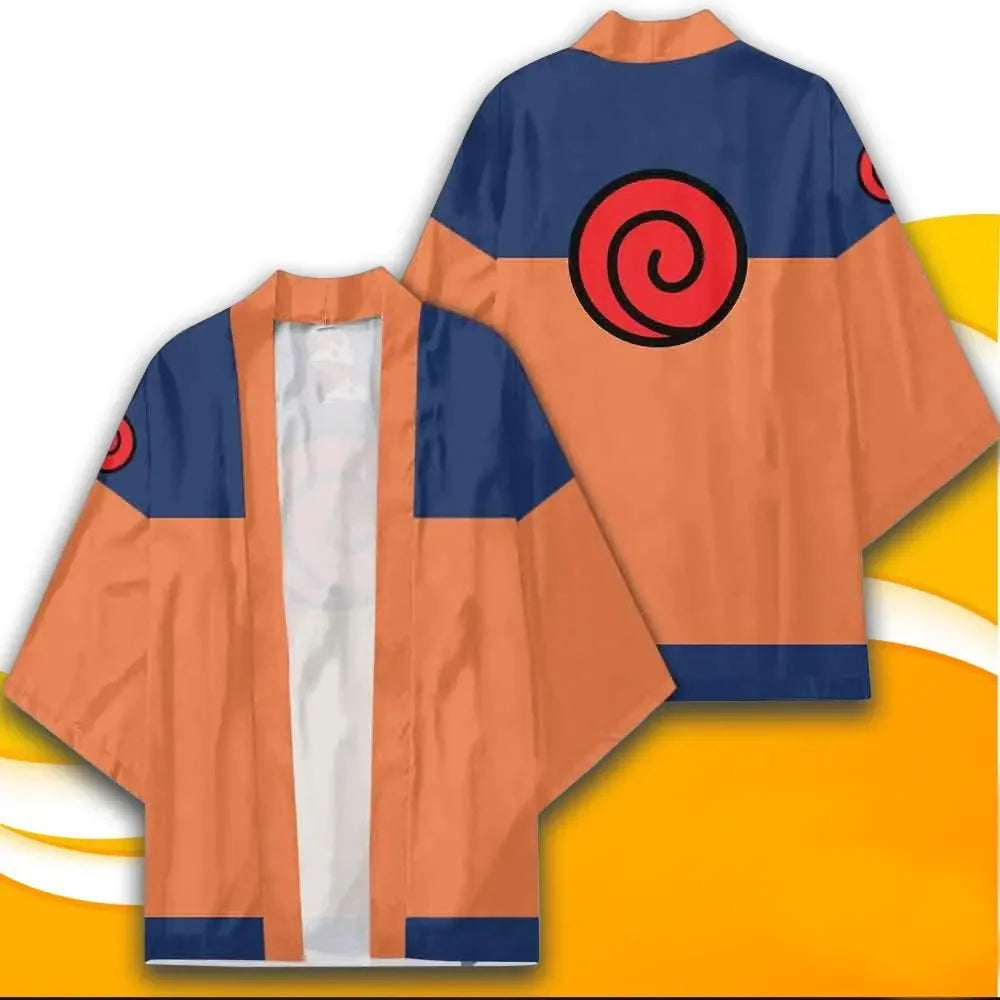 Naruto: Akatsuki Uzumaki Itachi Red Cloud Kimono Shirt Haori Yukata Printing Cosplay Robe Costume Christmas Festival Gifts