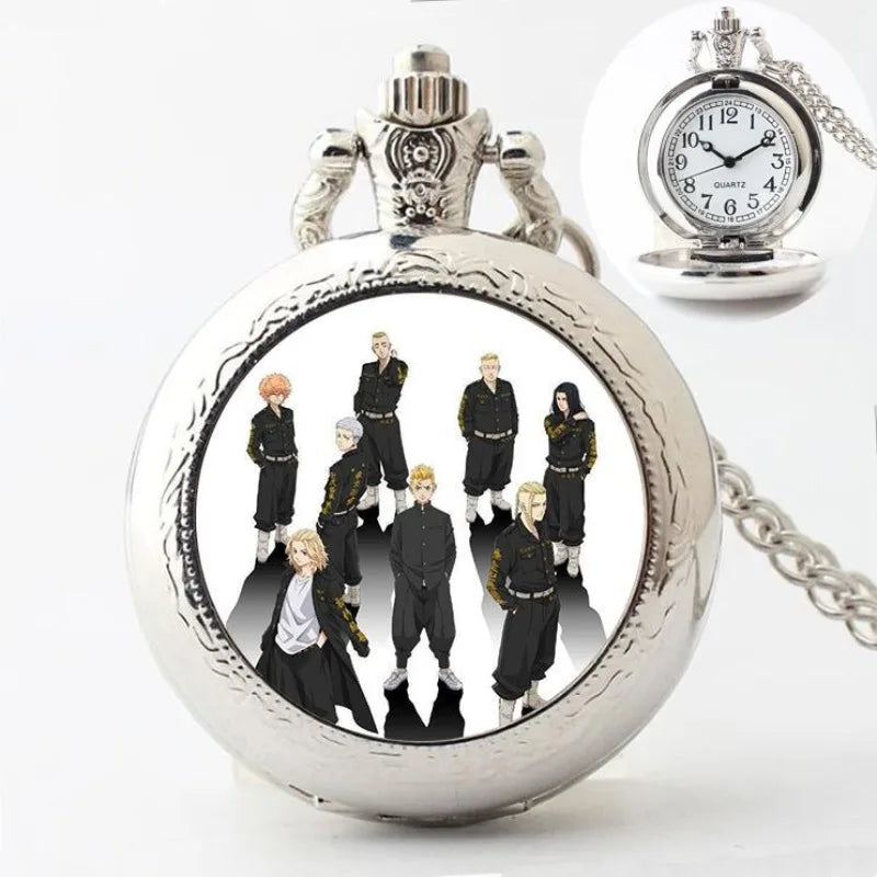 Tokyo Revengers: Manjiro Sano Ryuguji Ken Movie Peripherals Cartoon Pocket Watch Personality Vintage Hanging Chain Holiday Gifts