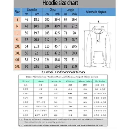 Demon Slayer: Men's Hoodie Sweatshirt Kamado Nezuko Anime Spring Autumn Winter Boy Harajuku Long-sleeved Parent-child Outfit