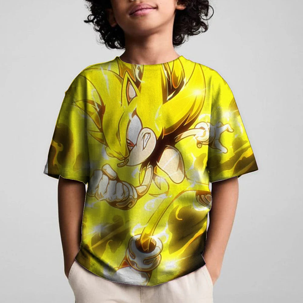 Sonics the Hedgehog: 3D Print Baby Clothing Outdoor Clothes T-Shirt Top Shirts