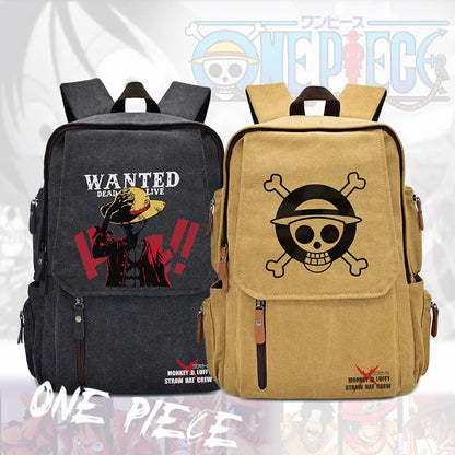 One Piece -- Dragon Ball -- Naruto: Premium Rucksack - Luffy Joint School Bag Cool Large Capacity Backpack