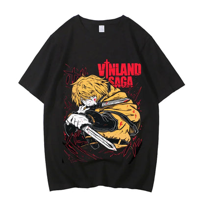 Vinland Saga: Manga Graphic T-shirt Thorfinn  T Shirt Men Women Clothing High Quality Summer 100% Cotton Short Sleeve Tees