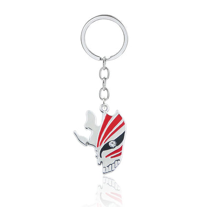 BLEACH: Thousand-Year Blood War Keychain Kurosaki Ichigo Zangetsu Double Blade Weapon Pendant Key Chain for Men Car Keyring Gift