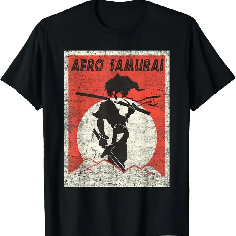 Afro Samura:i T Shirt Aura Farming Vintage