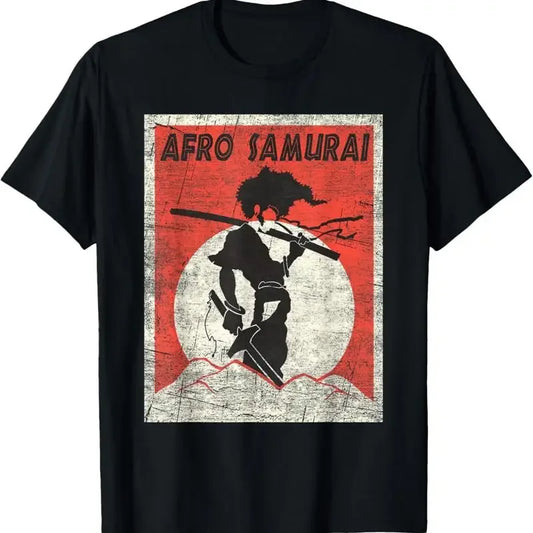 Afro Samura:i T Shirt Aura Farming Vintage