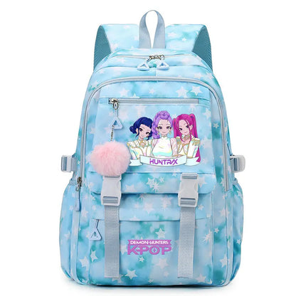 KPop Demon Hunters: Student Backpack Large Capacity Schoolbag Teenagers Student Backpack Women's Travel Laptop Bagpack