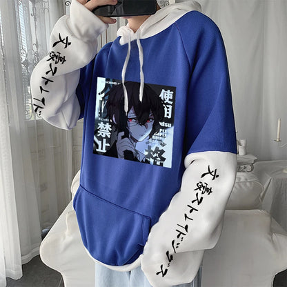 Bungo Stray Dogs: Hoodies Harajuku Aesthetic Bungou Stray Dogs Osamu Dazai Plus Size Sweatshirt