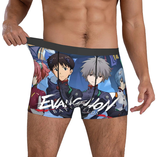 Evangelion: Underwear Mecha Style Doomsday Animation Boxer Briefs Stretch Shorts Panties Underpants