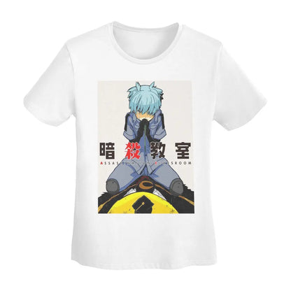 Assassination Classroom: Octopus Koro Sensei T-Shirt Women Short Sleeve T Shirts O-Neck Clothes Cotton Summer Tees Streetwear