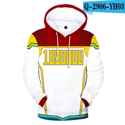 My Hero Academia: Midoriya Izuku All Might Cosplay Costume School Uniform Boku No Hero Academia 3D Print Mens Hoodies Sweatshirts