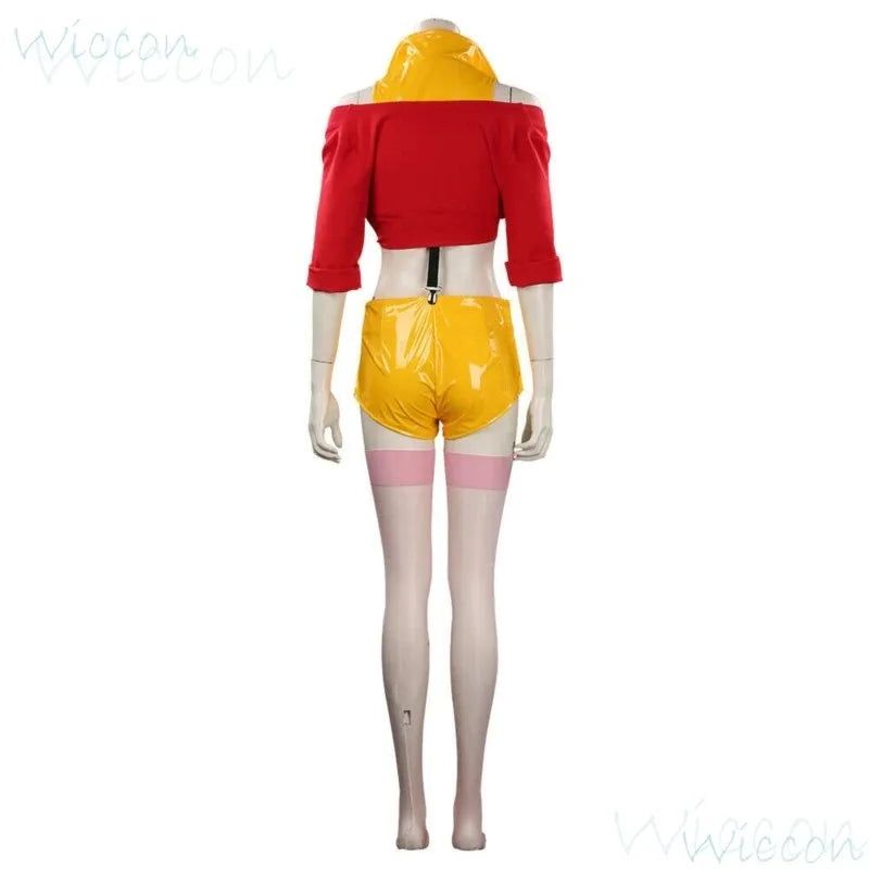 Cowboy Bebop: Anime Faye Valentine Cowboy BEBOP Cosplay Costume Prop Red Yellow Uniform Sexy Hot Suit Party for Women Comic-Cons;3,k8't,