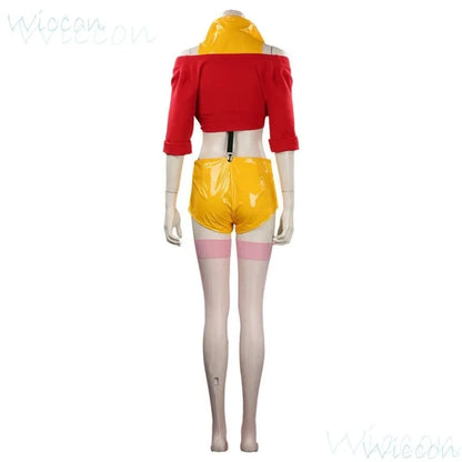 Cowboy Bebop: Anime Faye Valentine Cowboy BEBOP Cosplay Costume Prop Red Yellow Uniform Sexy Hot Suit Party for Women Comic-Cons;3,k8't,