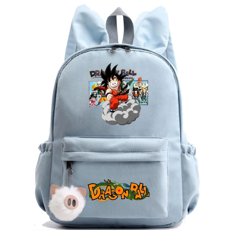 Dragon Ball: Backpack for Rucksack Rabbit Ears Casual School Bag Lunch Bag Birthday Gift Women Mochilas