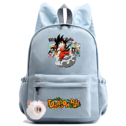 Dragon Ball: Backpack for Rucksack Rabbit Ears Casual School Bag Lunch Bag Birthday Gift Women Mochilas