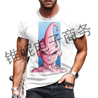 Dragon Ball Z: (KIDS) T Shirt Vegeta Majin Buu Goku 2024 Short Sleeve Fashion