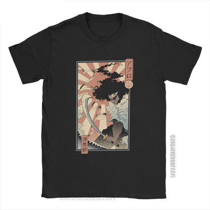 Afro Samurai:  Ukiyo-E Samurai T Shirt Men Pure Cotton Vintage