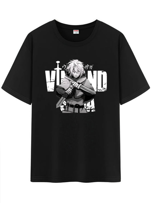 Vinland Saga: Unisex Japanese Pattern T-Shirt,  Character Graphic Short Sleeve Regular Fix Tee Shirt