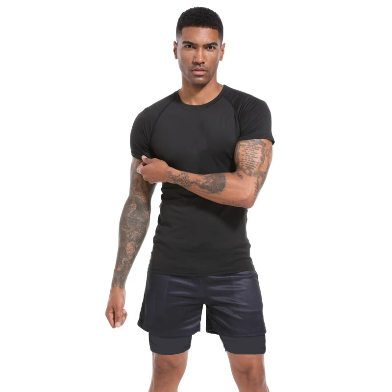 Baki: Men's Tshirt Fitness Sport Running Tight Gym i TShirts Athletic Quick Dry Summer Tops Tee