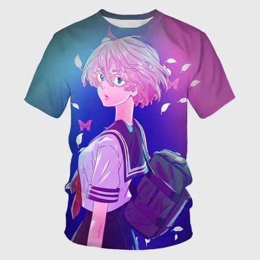Tokyo Revengers: 3D Printed Unisex T-shirt Neutral Casual Street Style Short-sleeved Plus Size Top
