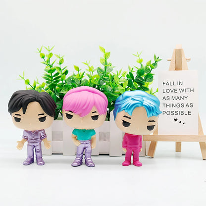 Kpop Demon Hunters Figure Cartoon Kawaii Tiger Rumi Mira Zoey Action Figure PVC Desk Decoration Model Doll Toy Kids Gift