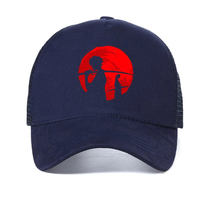 Samurai Champloo :print baseball cap Unisex Leisure adjustabl mesh trucker caps Breathable Snapback hat